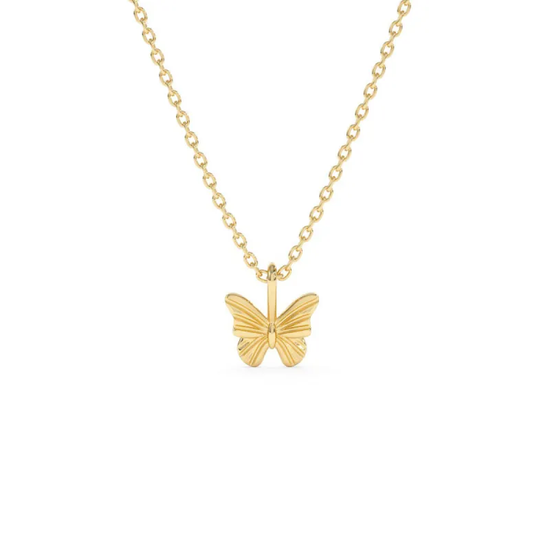 Minimalist Butterfly Charm Necklace sold by MSBLUE Jewelry