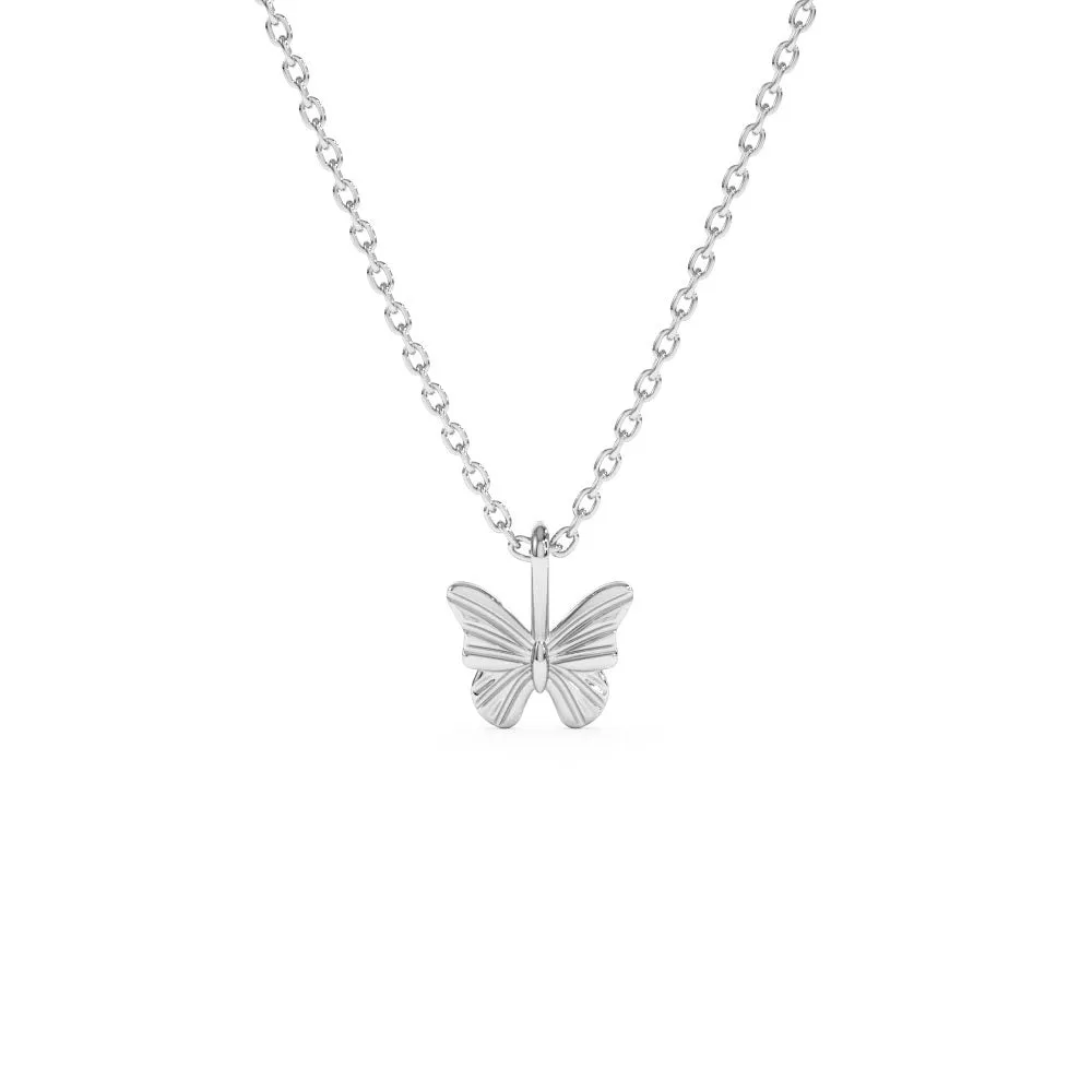 Minimalist Butterfly Charm Necklace sold by MSBLUE Jewelry product image thumbnail 2