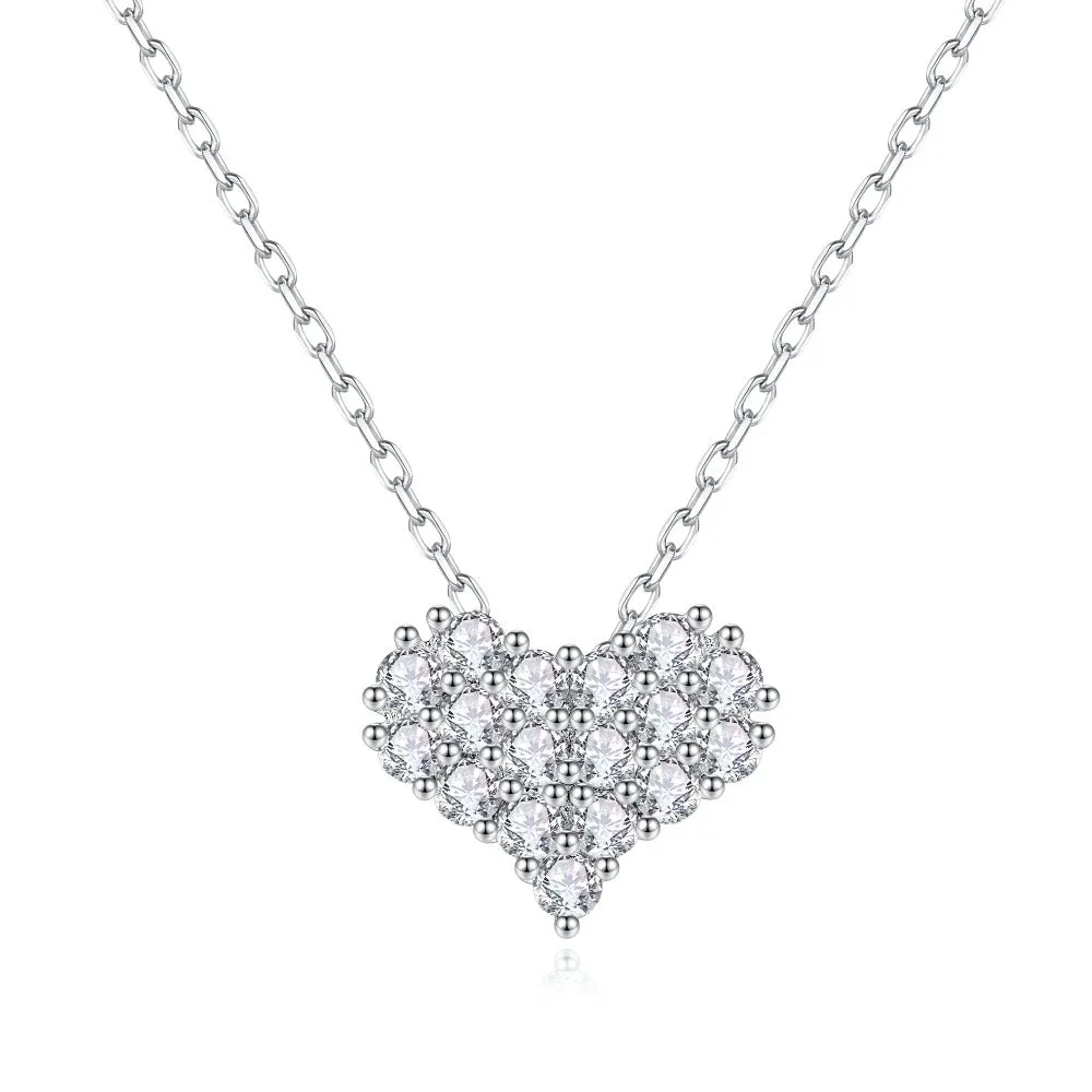 1 CT. Eternal Heart Moissanite Necklace sold by MSBLUE Jewelry
