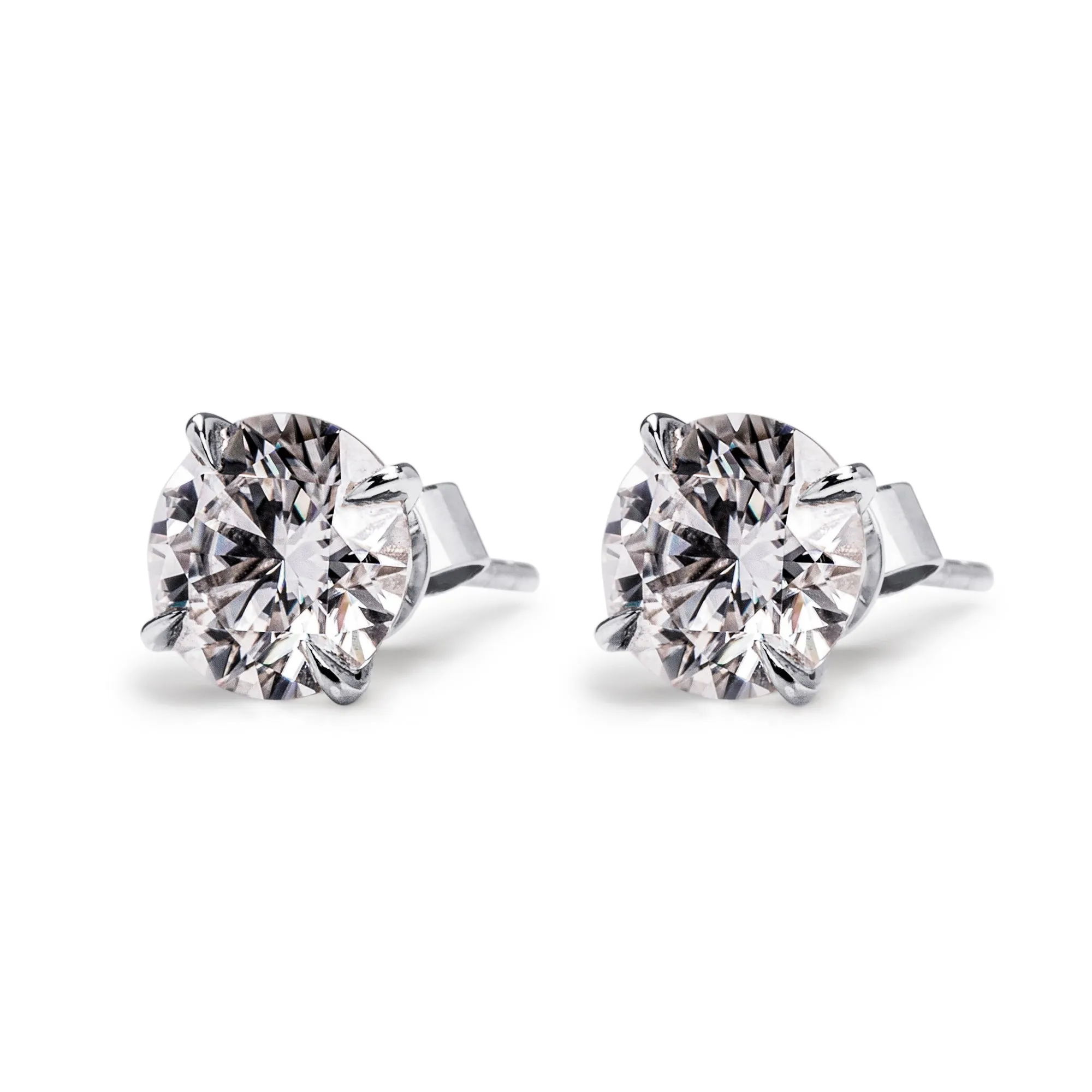 1 CT. Brilliant Moissanite Earring Studs sold by MSBLUE Jewelry product image thumbnail 3