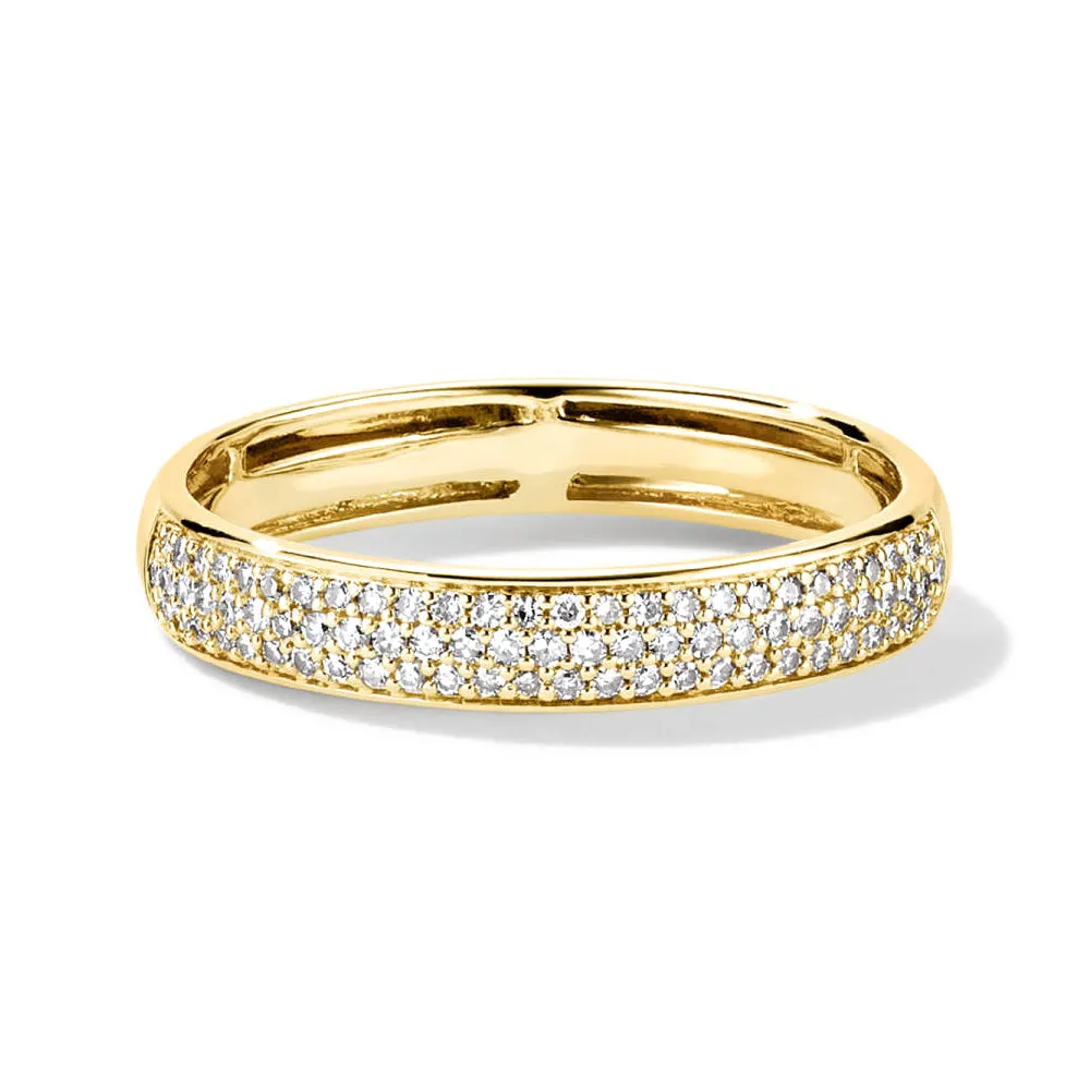 Pavé Lab Grown Diamond Bold Half Eternity Band sold by MSBLUE Jewelry