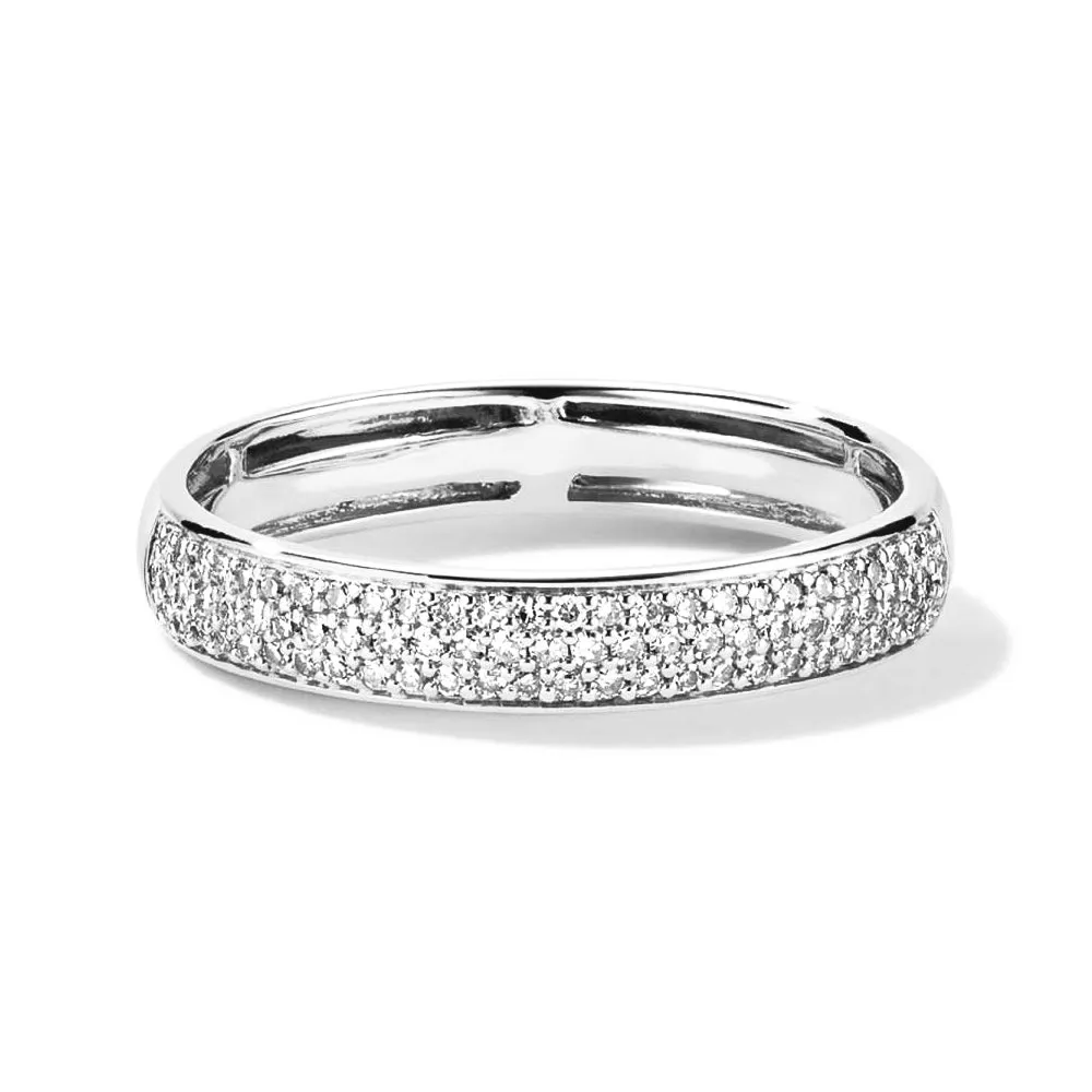 Pavé Lab Grown Diamond Bold Half Eternity Band sold by MSBLUE Jewelry product image thumbnail 2