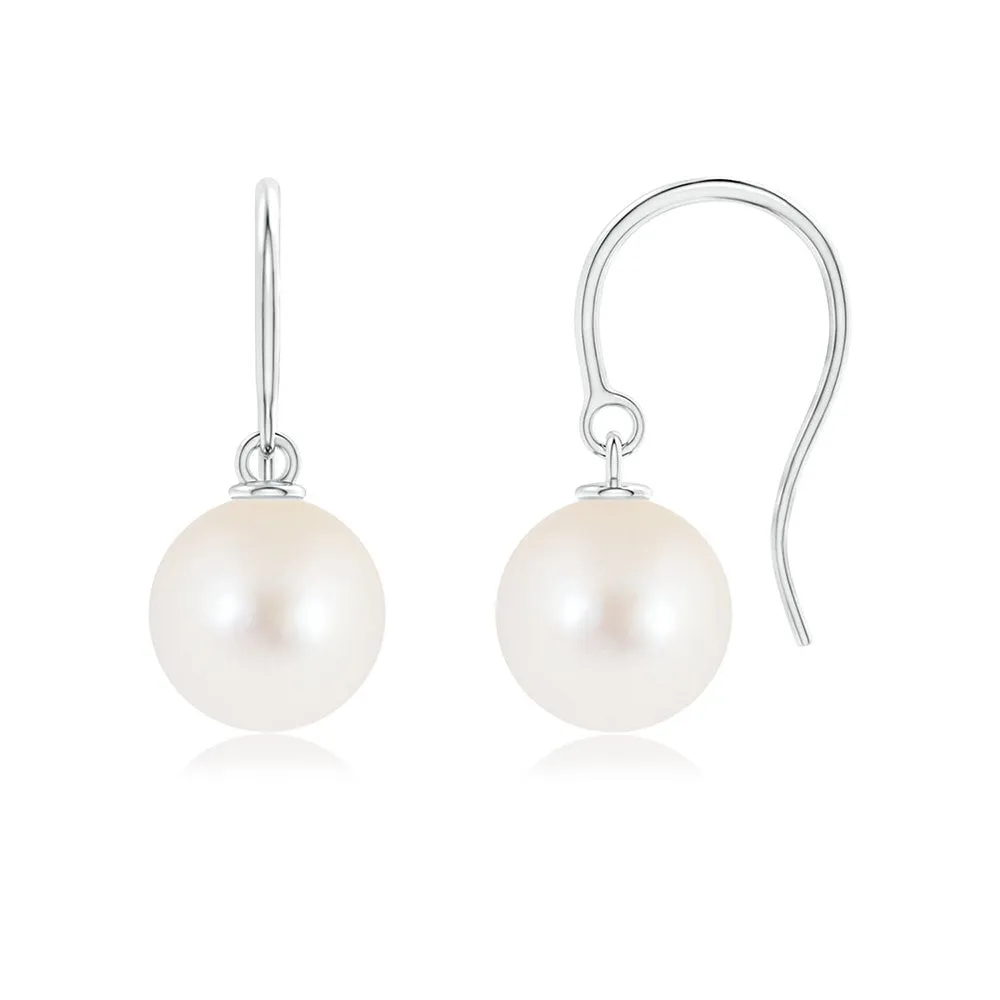 8mm Classic Freshwater Cultured Pearl Dangle Earrings sold by MSBLUE Jewelry