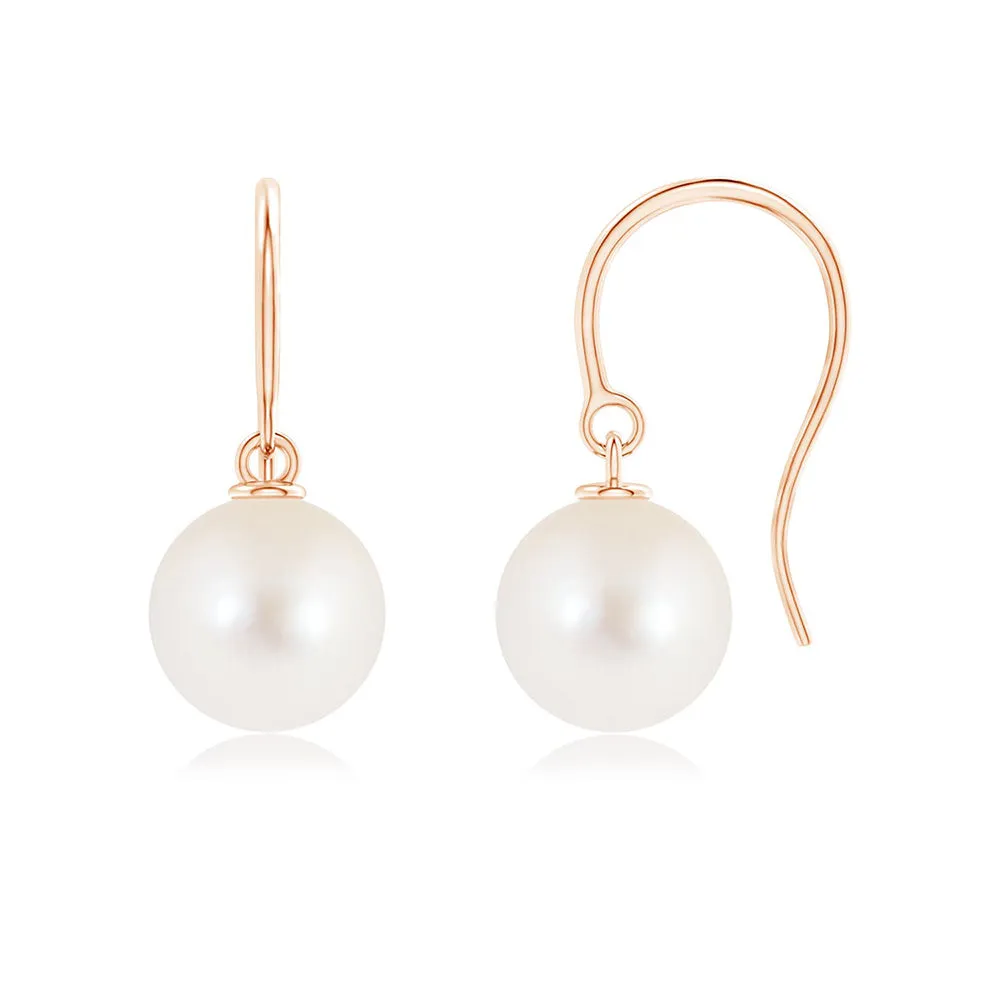 8mm Classic Freshwater Cultured Pearl Dangle Earrings sold by MSBLUE Jewelry product image thumbnail 2