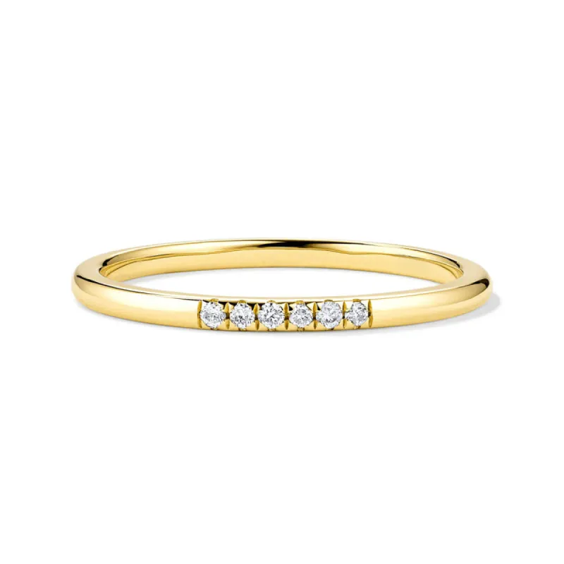 Petite 6 Lab Grown Diamond Line Ring sold by MSBLUE Jewelry