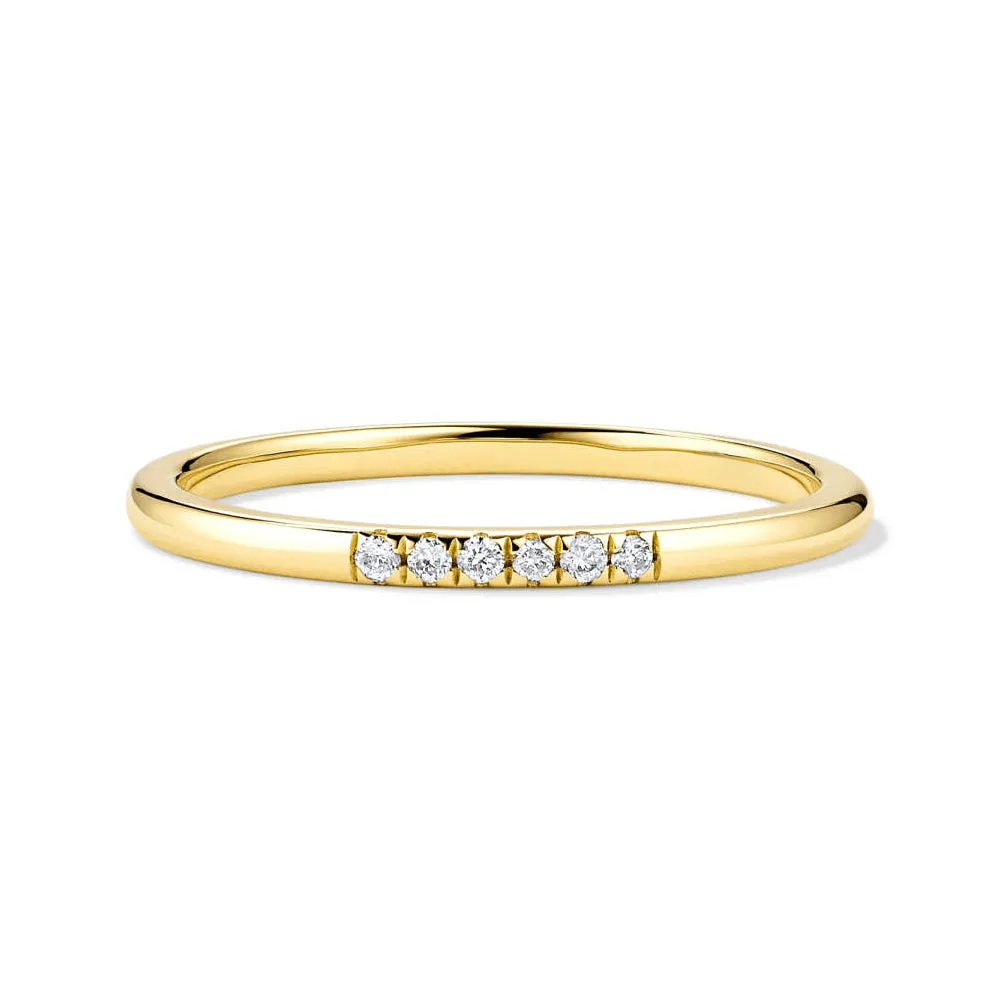 Petite 6 Lab Grown Diamond Line Ring sold by MSBLUE Jewelry