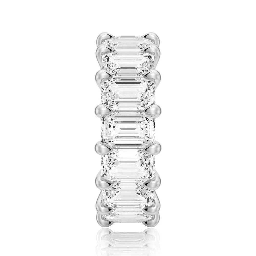 8.9 CT. Prong Set Emerald Cut Moissanite Eternity Wedding Band sold by MSBLUE Jewelry product image thumbnail 3