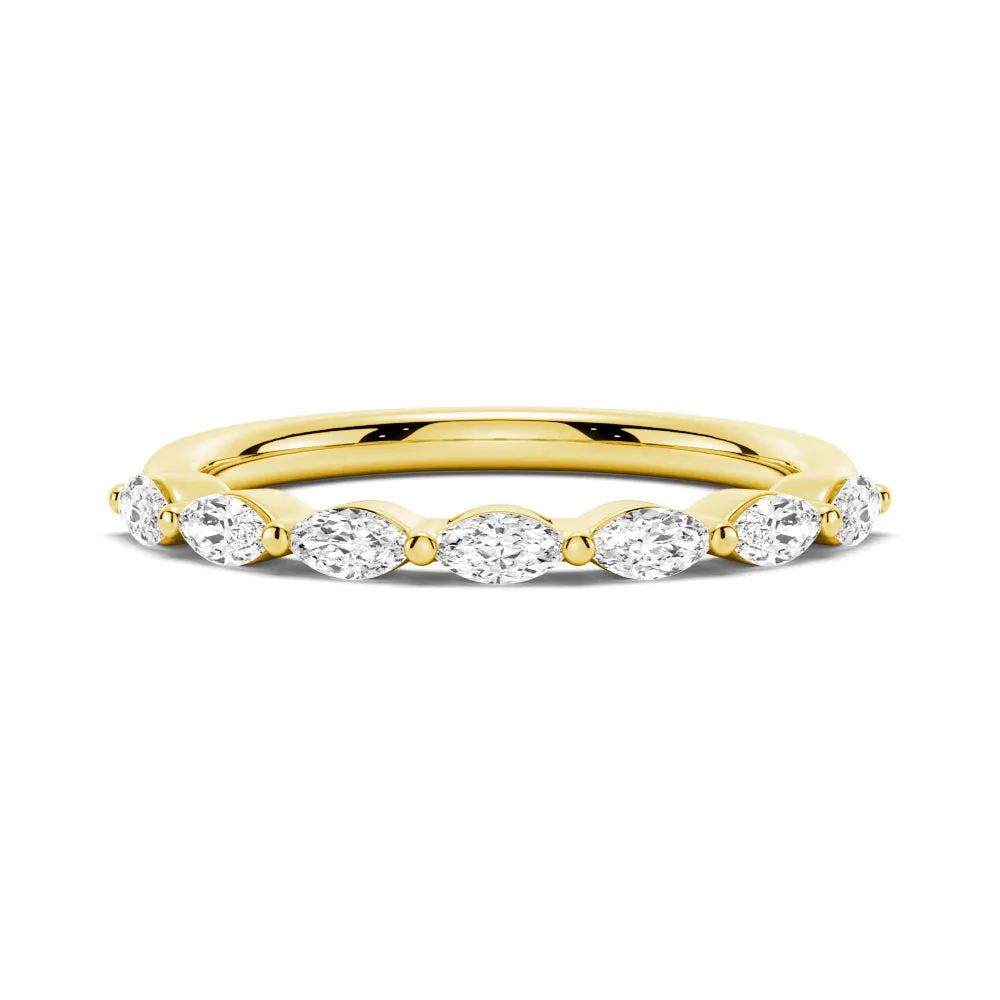 Marquise Shared Prong Moissanite Anniversary Band sold by MSBLUE Jewelry product image thumbnail 2