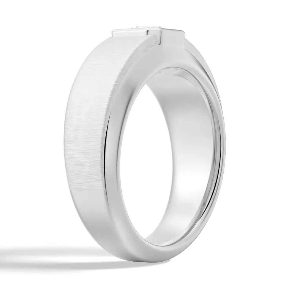 6.5mm Beveled Edge Solitaire Moissanite Men's Band sold by MSBLUE Jewelry product image thumbnail 5