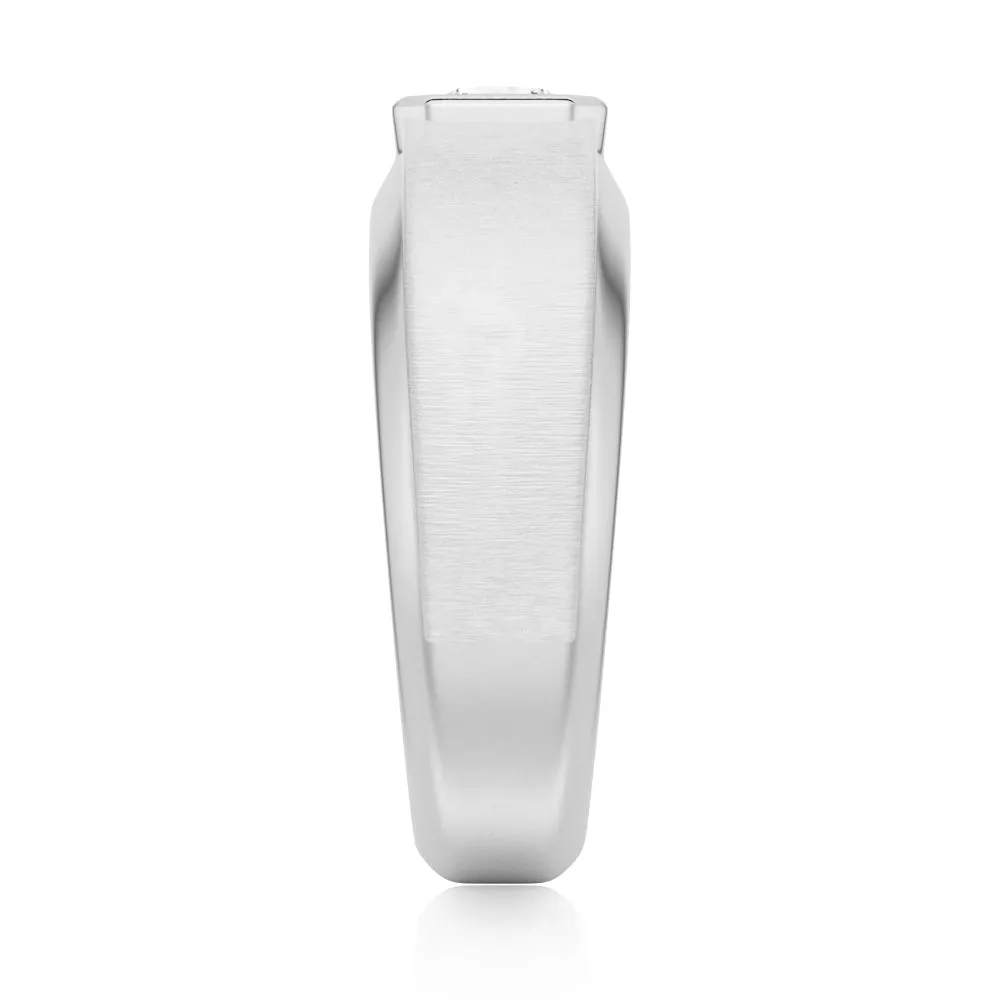 6.5mm Beveled Edge Solitaire Moissanite Men's Band sold by MSBLUE Jewelry product image thumbnail 4