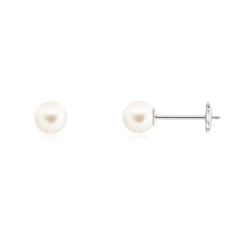 6mm Solitaire Freshwater Cultured Pearl Stud Earrings sold by MSBLUE Jewelry