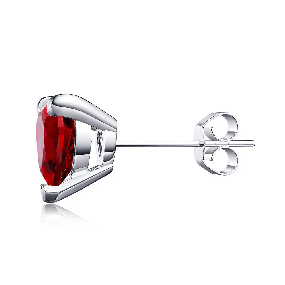 1 CT. Heart Shaped Birthstone Gemstone Stud Earrings sold by MSBLUE Jewelry product image thumbnail 5