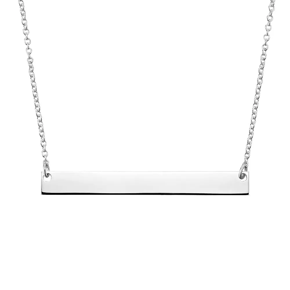Bar Necklace with Engraving sold by MSBLUE Jewelry product image thumbnail 4
