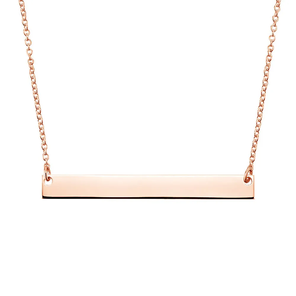 Bar Necklace with Engraving sold by MSBLUE Jewelry product image thumbnail 5