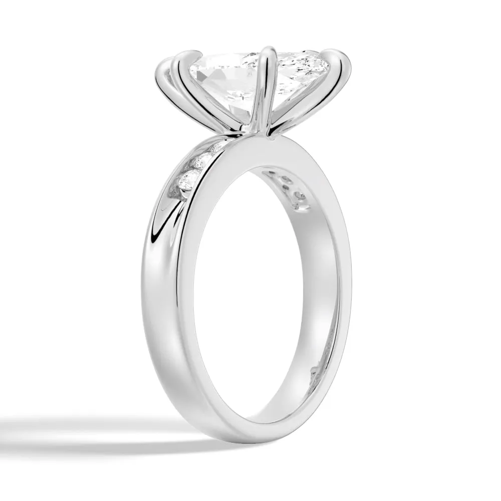 Marquise Moissanite Engagement Ring With Accents sold by MSBLUE Jewelry product image thumbnail 4