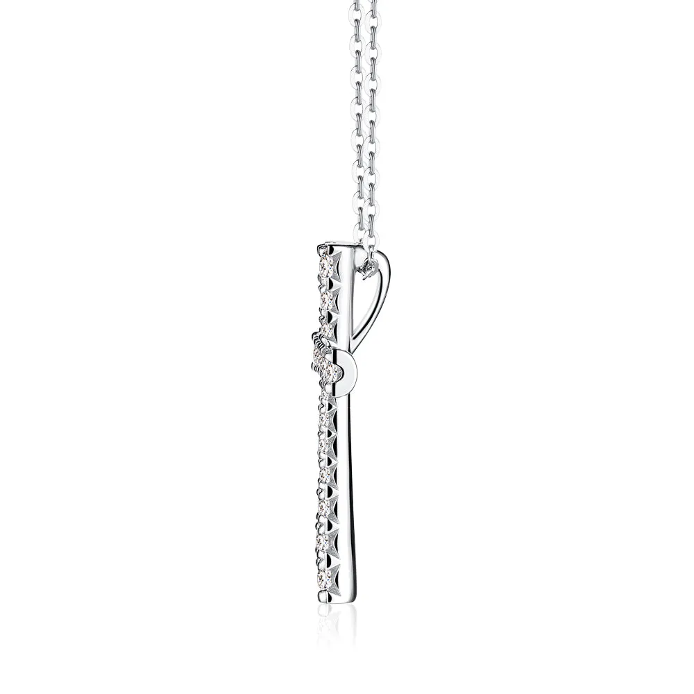 Classic Moissanite Diamond Cross Pendant sold by MSBLUE Jewelry product image thumbnail 3