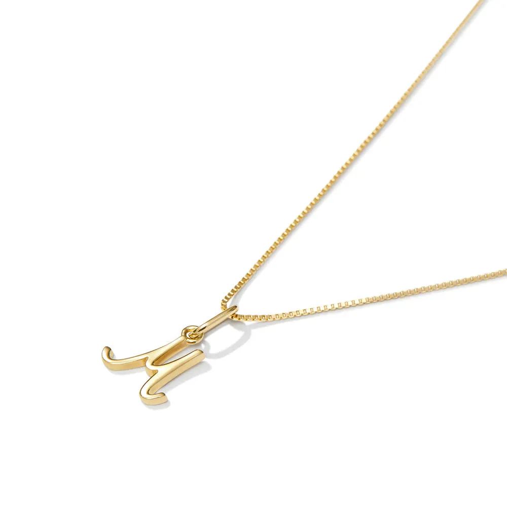 Simple Cursive Initial Charm sold by MSBLUE Jewelry product image thumbnail 3