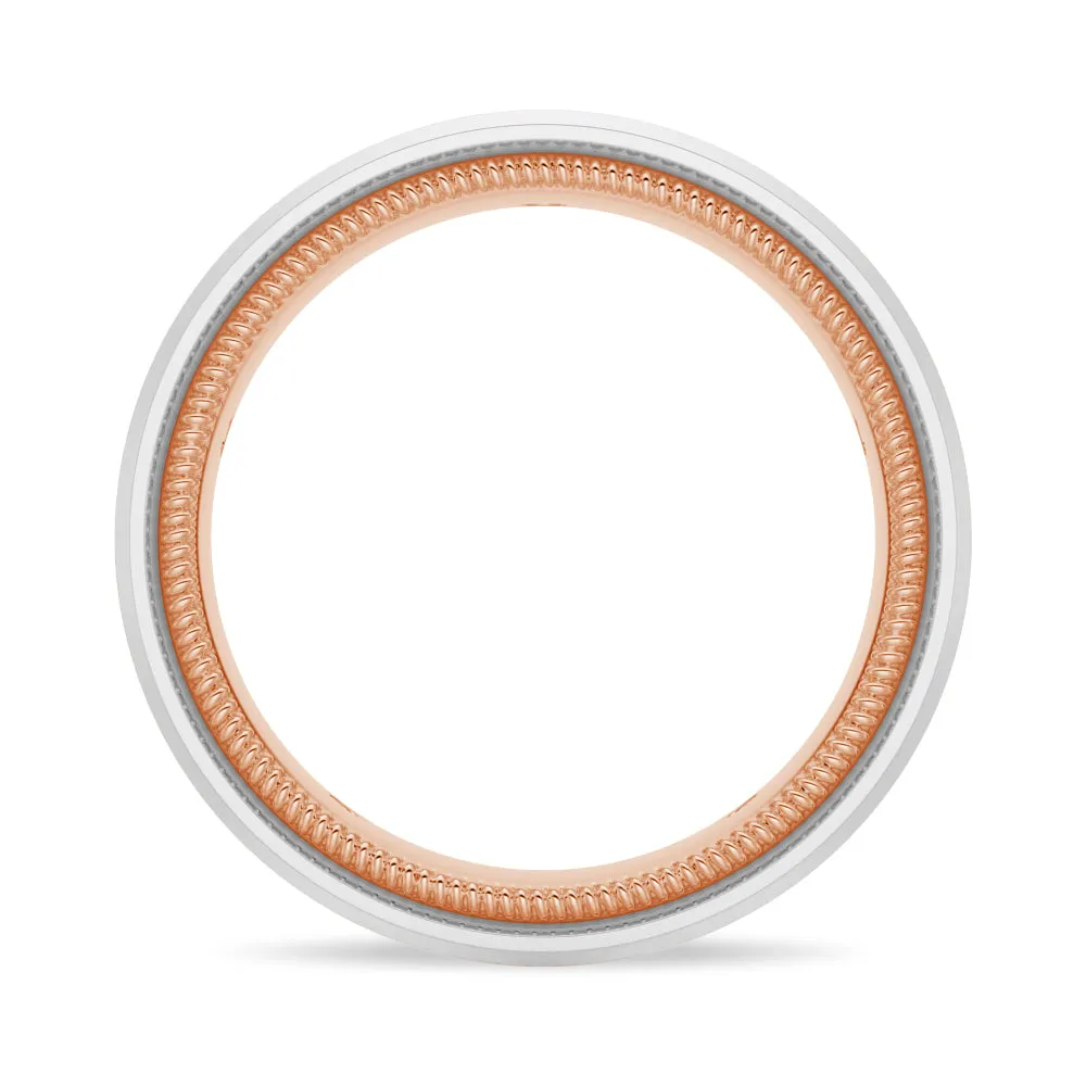 7.5mm Two Tone Matte Finish Moissanite Men's Wedding Band sold by MSBLUE Jewelry product image thumbnail 5