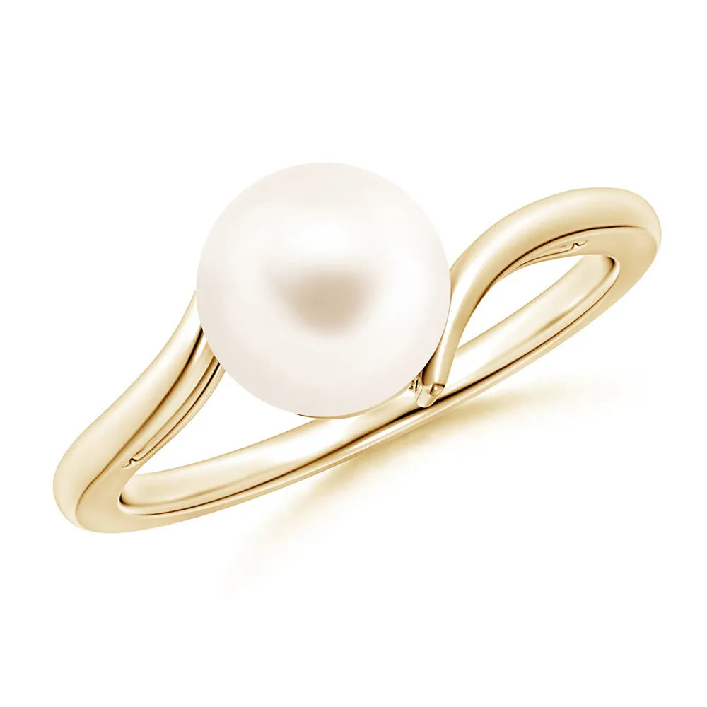 8mm Solitaire Freshwater Cultured Pearl Solitaire Wrap Ring sold by MSBLUE Jewelry product image thumbnail 2