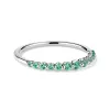 Graduated Lab Grown Emerald Gemstone Ring sold by MSBLUE Jewelry