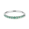 Graduated Lab Grown Emerald Gemstone Ring sold by MSBLUE Jewelry