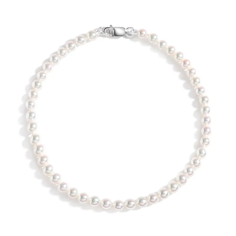 4mm Freshwater Cultured Pearl Strand Bracelet sold by MSBLUE Jewelry
