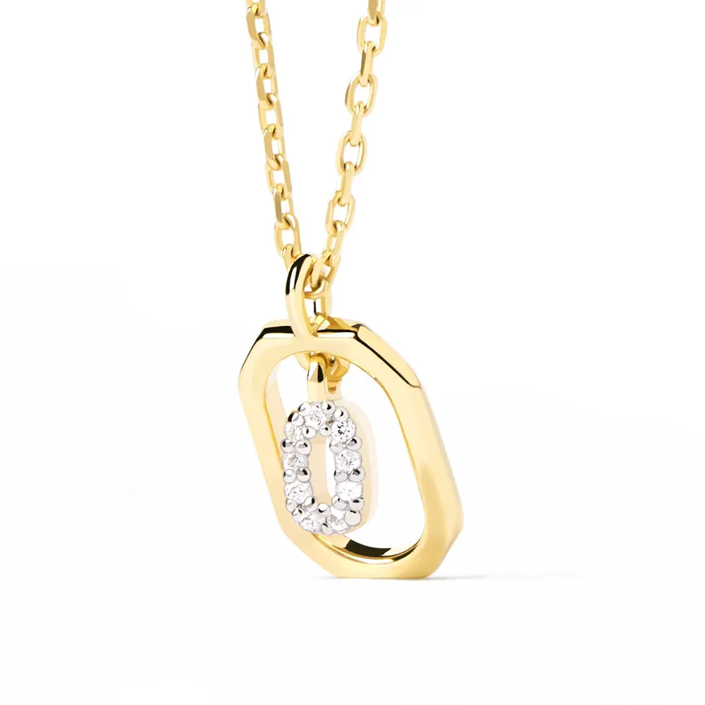 Moissanite Initial O Dangle Pendant Necklace sold by MSBLUE Jewelry product image thumbnail 4