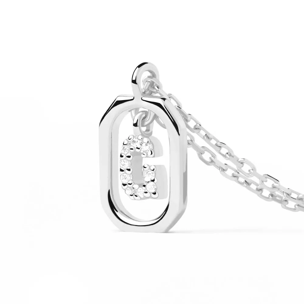 Moissanite Initial G Dangle Pendant Necklace sold by MSBLUE Jewelry product image thumbnail 3