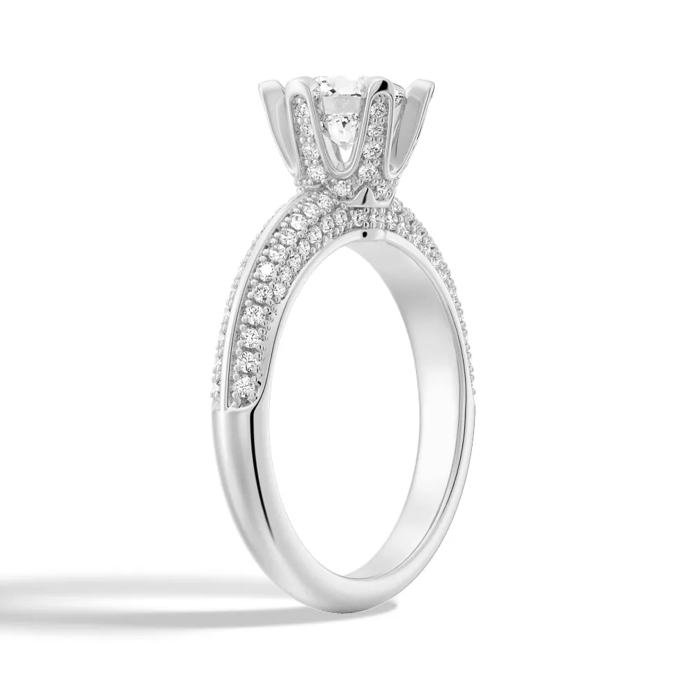 1 CT. Round Cut Six-Prong Engagement Ring sold by MSBLUE Jewelry product image thumbnail 2