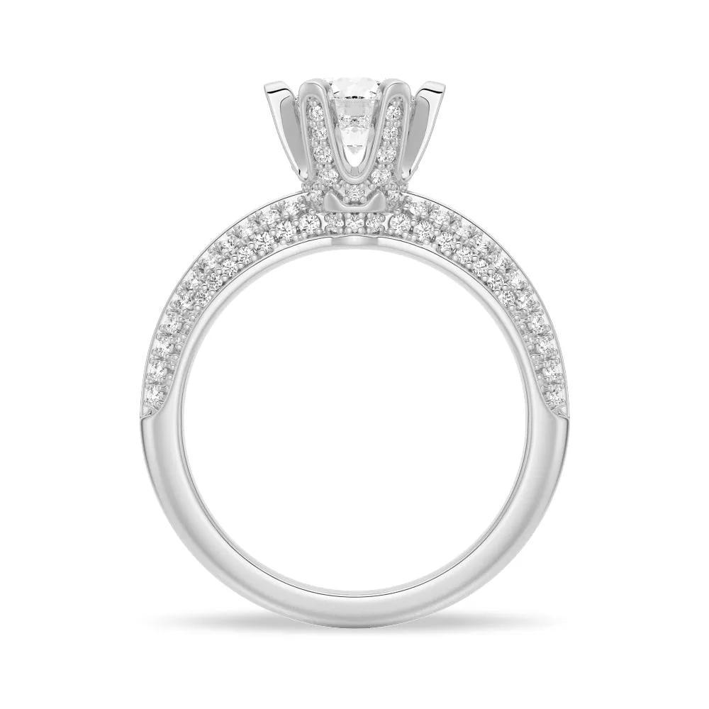 1 CT. Round Cut Six-Prong Engagement Ring sold by MSBLUE Jewelry product image thumbnail 4