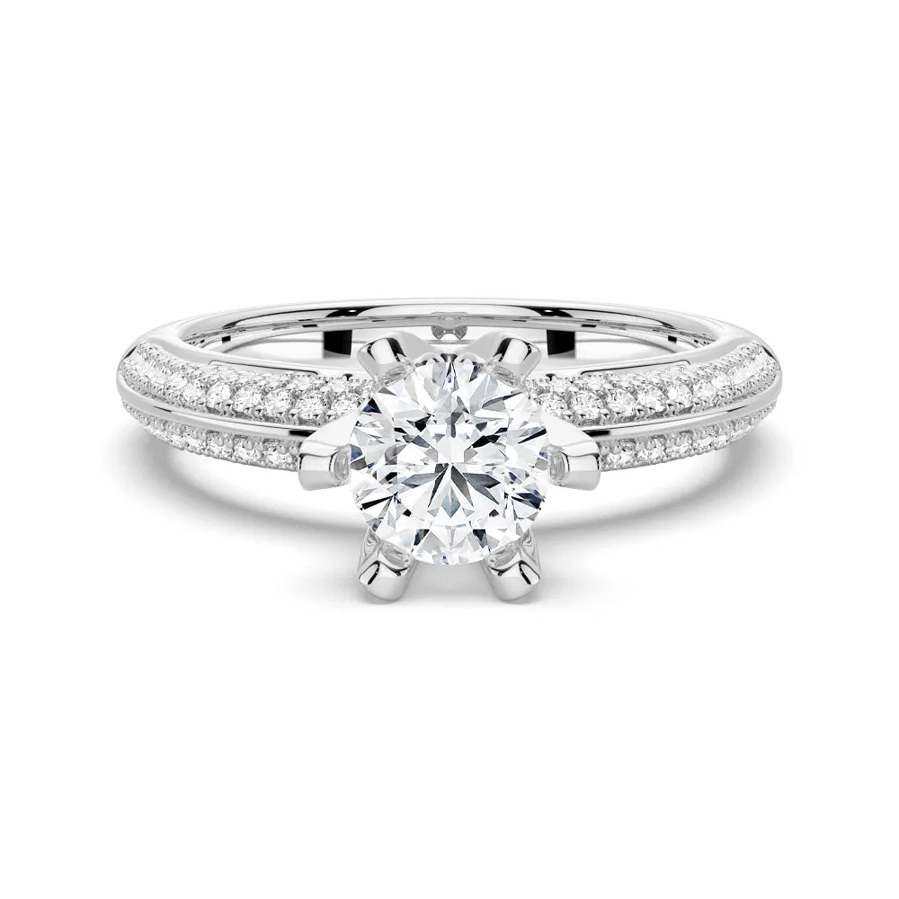 1 CT. Round Cut Six-Prong Engagement Ring sold by MSBLUE Jewelry