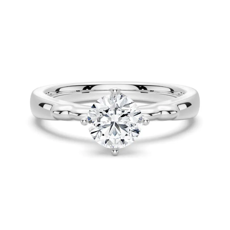 1 CT. Four Prong Solitaire Moissanite Engagement Ring sold by MSBLUE Jewelry