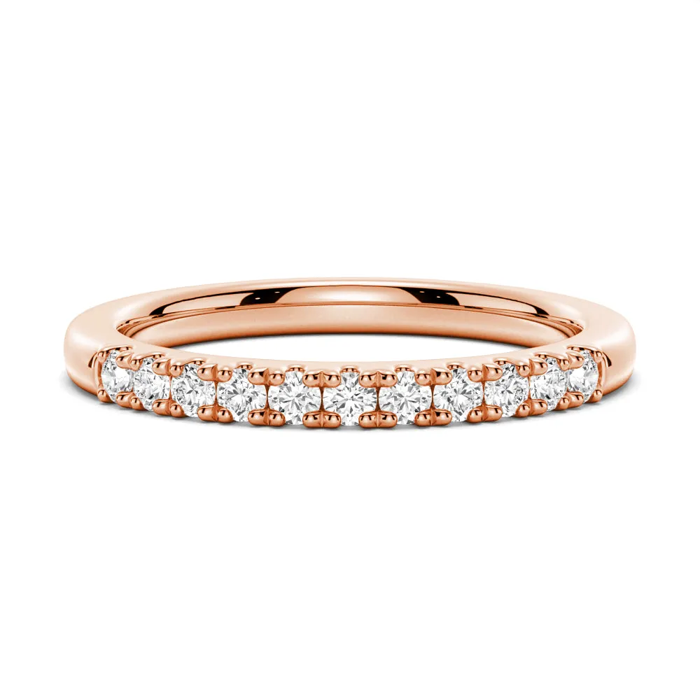 Classic Round Cut Moissanite Wedding Band sold by MSBLUE Jewelry product image thumbnail 3