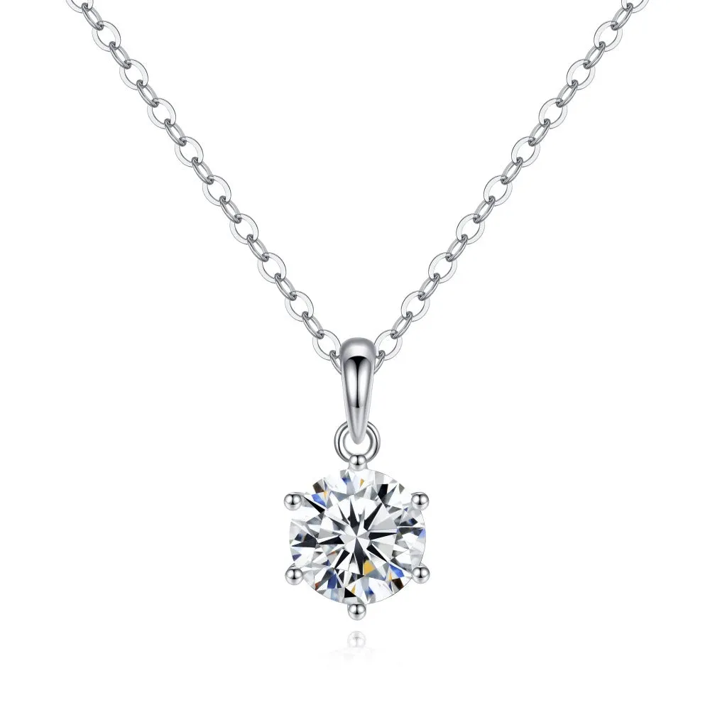 1 CT. Round Solitaire Diamond Pendant Necklace sold by MSBLUE Jewelry