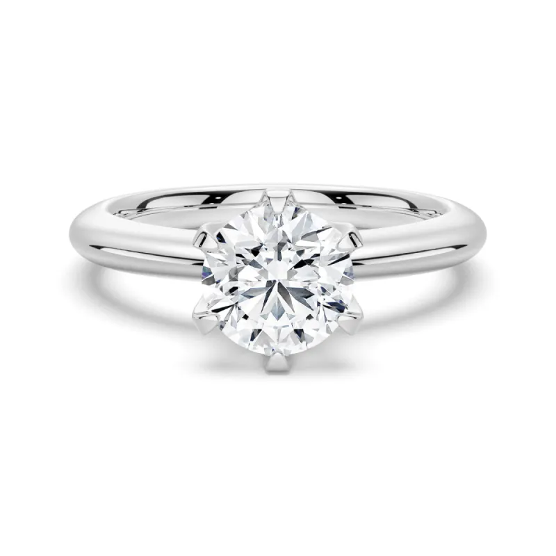 1.5 CT. Moissanite Six Prong Knife Band Ring sold by MSBLUE Jewelry