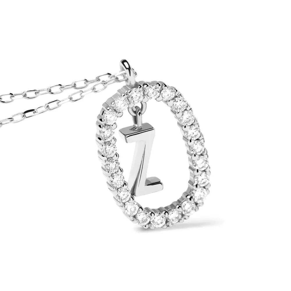 Moissanite Letter Z Dangle Pendant Necklace sold by MSBLUE Jewelry product image thumbnail 3