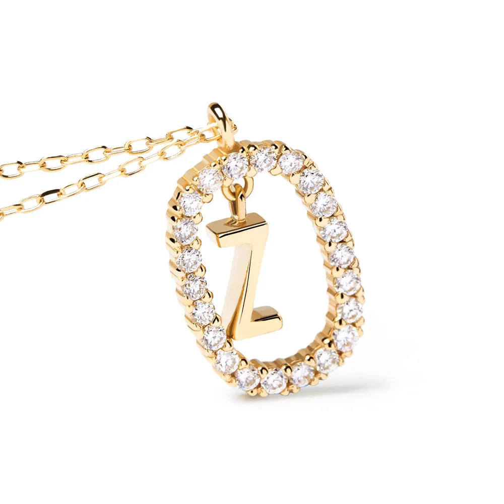 Moissanite Letter Z Dangle Pendant Necklace sold by MSBLUE Jewelry product image thumbnail 5