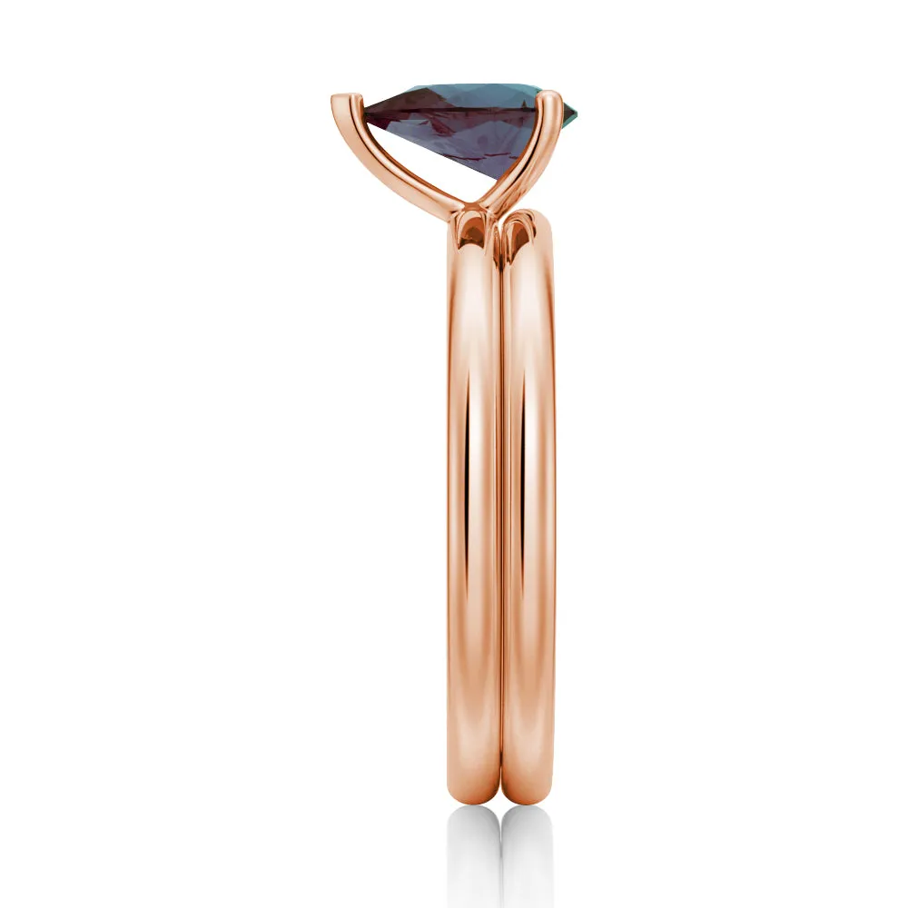 1 CT. Pear Shaped Alexandrite Engagement Ring Set sold by MSBLUE Jewelry product image thumbnail 3