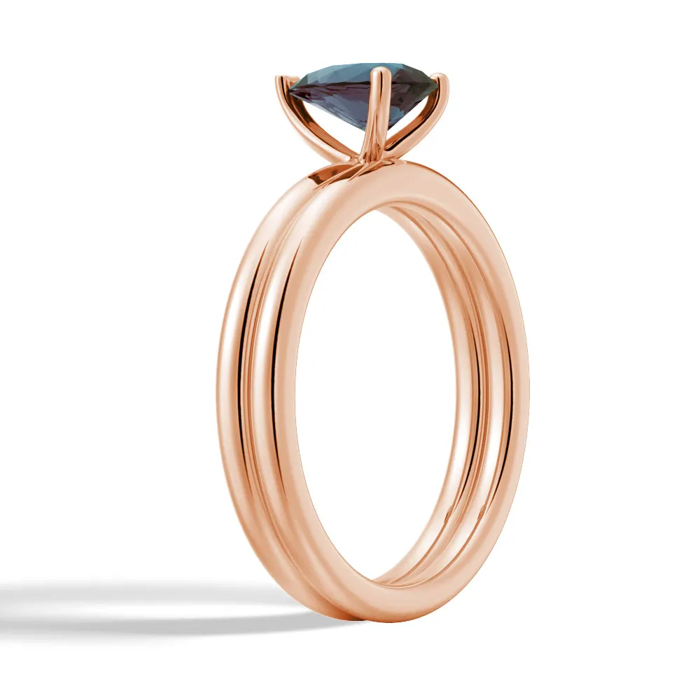 1 CT. Pear Shaped Alexandrite Engagement Ring Set sold by MSBLUE Jewelry product image thumbnail 2