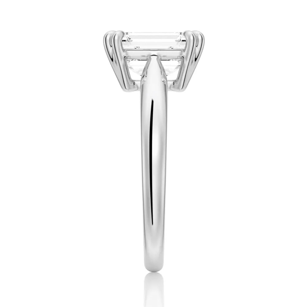 Emerald-Cut Solitaire Moissanite Engagement Ring sold by MSBLUE Jewelry product image thumbnail 5