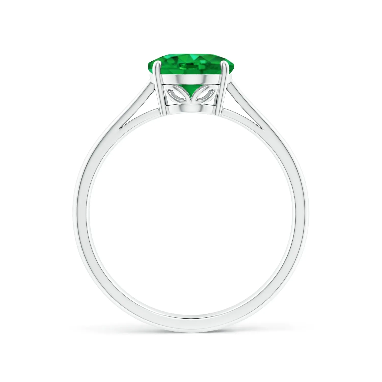 3 CT. Classic Solitaire Oval Emerald Ring sold by MSBLUE Jewelry product image thumbnail 2
