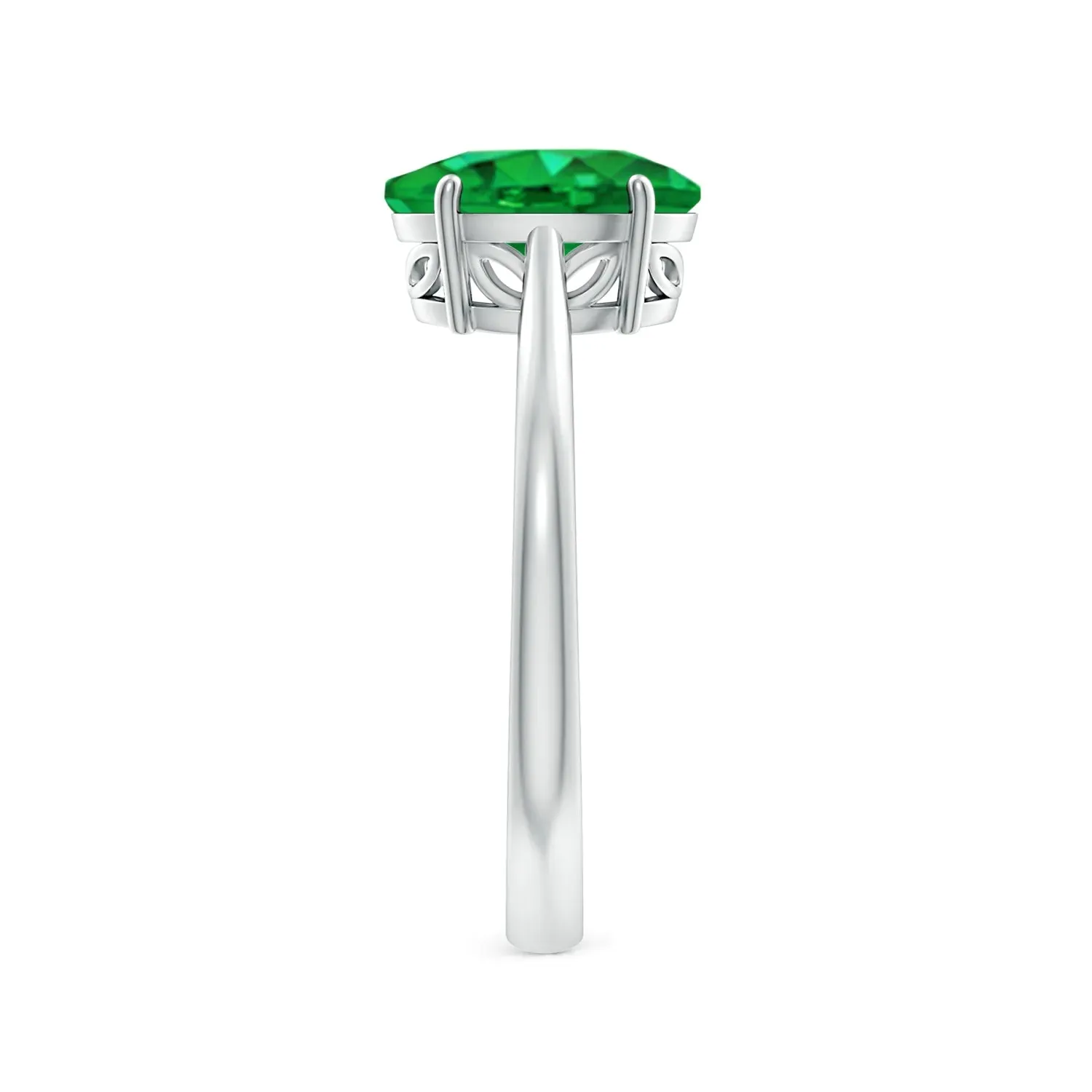 3 CT. Classic Solitaire Oval Emerald Ring sold by MSBLUE Jewelry product image thumbnail 3