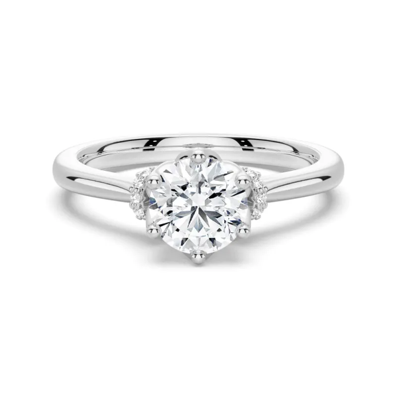 1 CT. Round Moissanite Engagement Ring sold by MSBLUE Jewelry