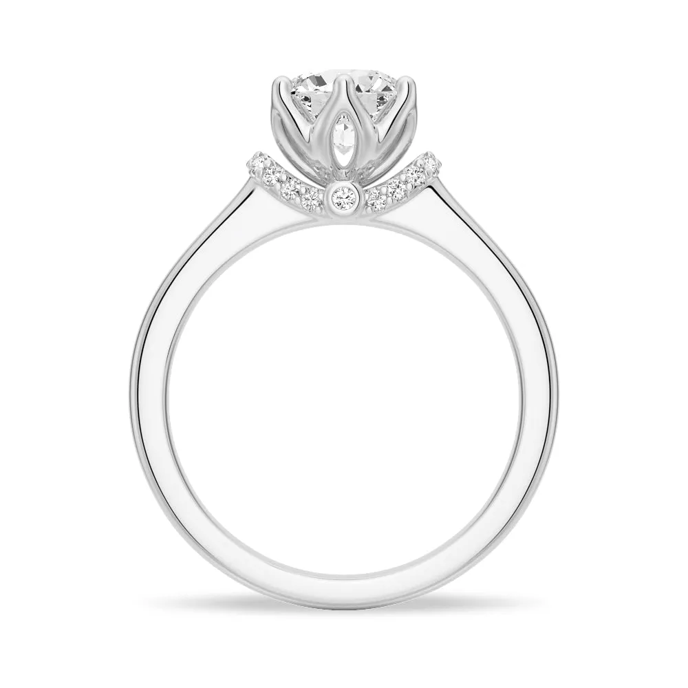 1 CT. Round Moissanite Engagement Ring sold by MSBLUE Jewelry product image thumbnail 4