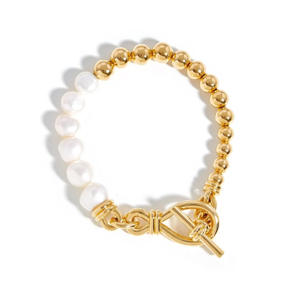 6mm Freshwater Cultured Pearl Beaded Bar Bracelet sold by MSBLUE Jewelry product image thumbnail 2