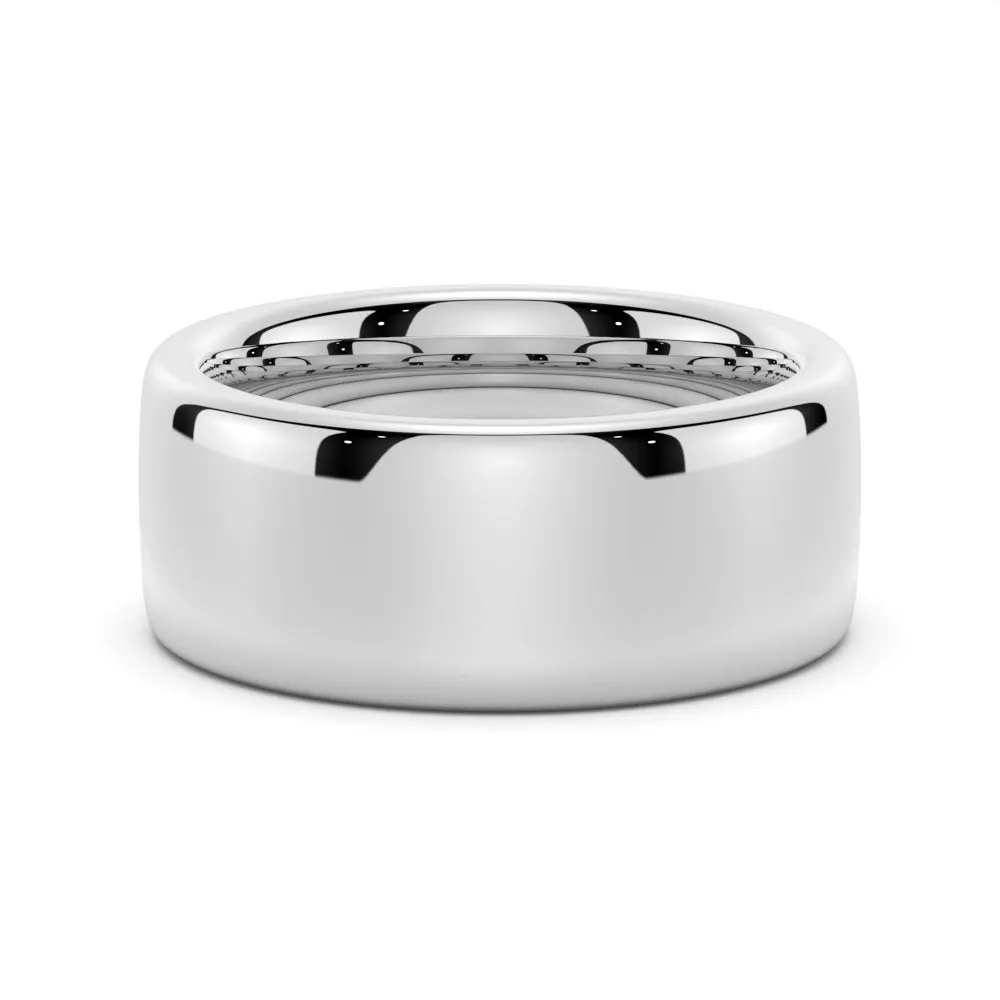 8mm Classic High Polished Flat Surface Men's Wedding Band sold by MSBLUE Jewelry