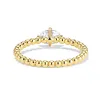 East West Oval Shaped Lab Grown Diamond Ring With Beaded Band sold by MSBLUE Jewelry