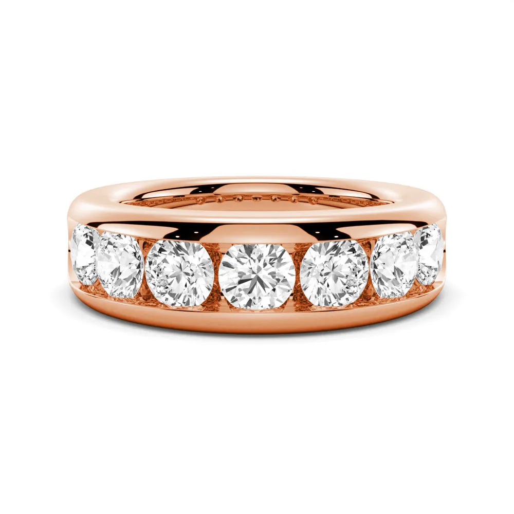 8mm Channel Set Moissanite Men's Wedding Band sold by MSBLUE Jewelry product image thumbnail 3