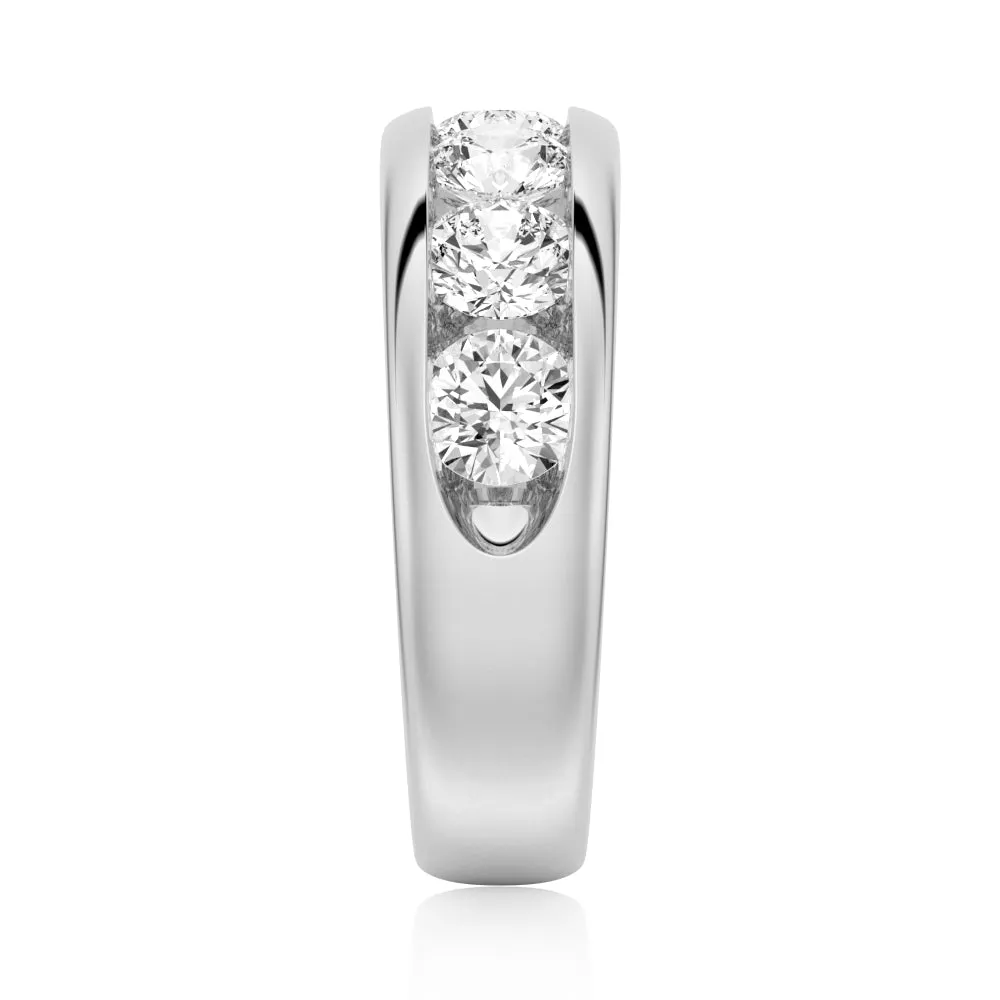 8mm Channel Set Moissanite Men's Wedding Band sold by MSBLUE Jewelry product image thumbnail 5