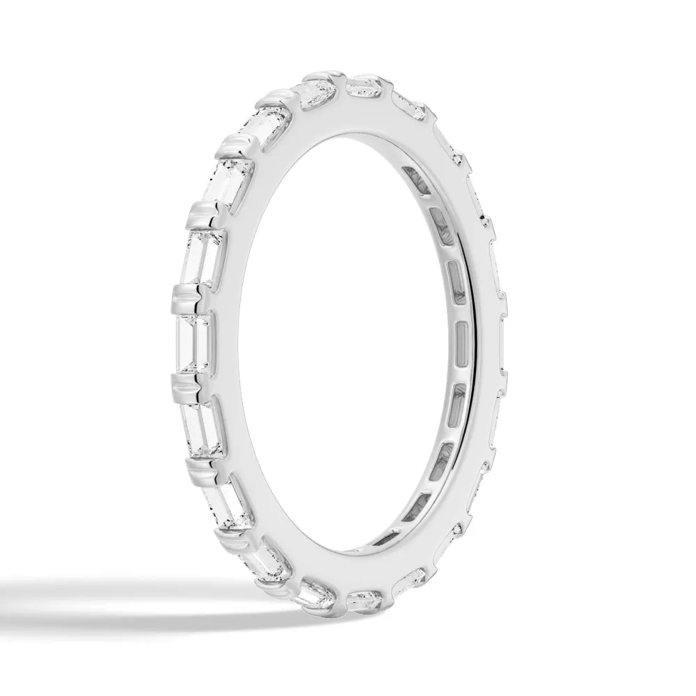 1.2 CT. Slim Baguette Moissanite Stackable Band sold by MSBLUE Jewelry product image thumbnail 4